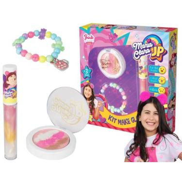Imagem de Kit Infantil Lip Gloss Com Blush E Pulseira Maria Clara Jp - Brink Mod