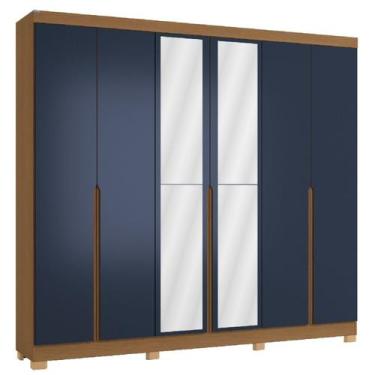 Imagem de Guarda Roupa / Roupeiro 6 portas 4 gavetas com Espelho CB01R582 Kappes