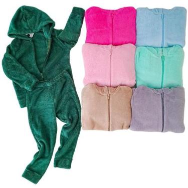 Imagem de Conjunto Infantil Inverno em Soft com Capuz Menino ou Menina Tamanhos 