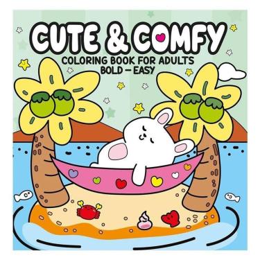 Imagem de Livro para Colorir Coloring Book For Adults Bold Easy Praia - Cute & Comfy