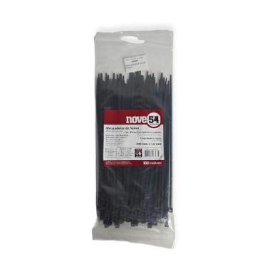 Imagem de Abraçadeira de Nylon Preta 200mm x 3,6mm - 100 Unidades - Nove54 - ATM