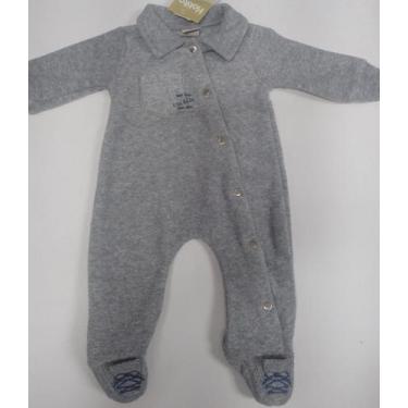 Imagem de Macacão Longo Plush Buckle Bebê Menino Inverno Katita 161 -, Cinza, P 