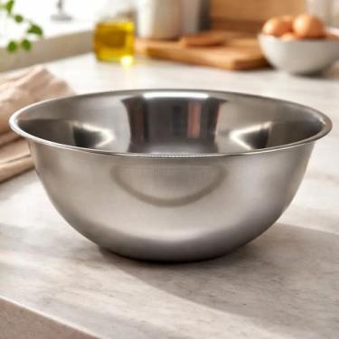 Imagem de Kit de 3 Tigelas Bowl Aço Inox 14 18 20cm Jogo Bacia Multiuso Combo Po