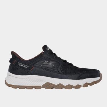 Imagem de Tênis Skechers Dynamite At Escapar Masculino, Preto, Marrom, 41