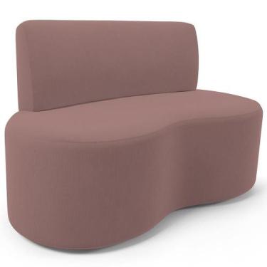 Imagem de Sofá 2 Lugares Orgânico Para Sala De Estar Living Larissa L02 Suede Ro