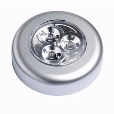 Imagem de Luminária de Toque LED 3 Leds Super Potente com Fixação Adesiva para Armário Branco Yeet