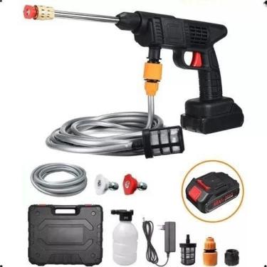 Imagem de Lavadora de Alta Pressão Portátil Recarregável OEM Linha Premium 20-70 Bar Vazão 3-4 L-min Preto 110V