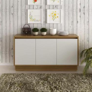 Imagem de Balcão Buffet 3 Portas Amêndoa  Off-White - Tecnomobili, Amêndoa | Off