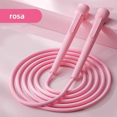 Imagem de Corda de Pular Profissional MT128 Ajustável com Regulagem de Comprimento 280cm Rosa Kit 2 Peças OEM
