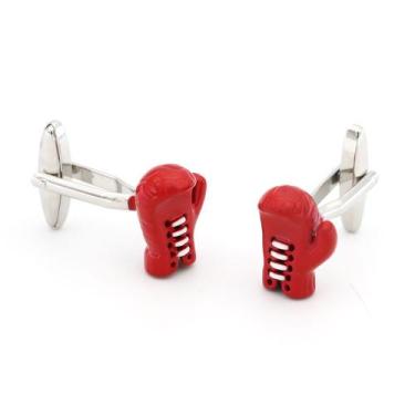 Imagem de Design de luva de boxe vermelha Cufflinks para homens e mulheres - yiw