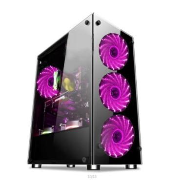 Imagem de Gabinete Gamer Vidro Usb3.0 Xway 01150 4 Coooler Fan LED, Rosa