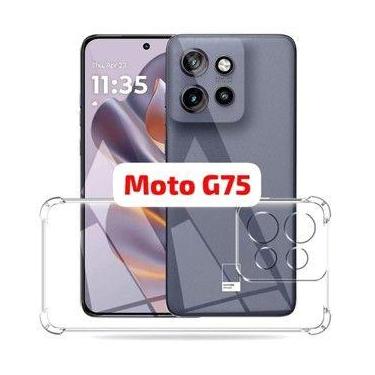 Imagem de Capa transparente para Motorola Moto G75 5G + película de vidro 3D + k