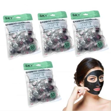 Imagem de 200 Unidades Mascara Desidratada Compactada Tratamento Facial Bambu E 