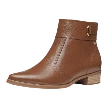 Imagem de Bota Feminina Salto Baixo Conforto Resistente Couro Pegada