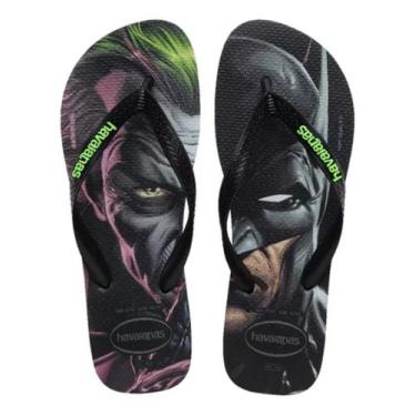 Imagem de Chinelo Havaianas Top Herois - Preto/Verde, 37/38, Preto, Masculino