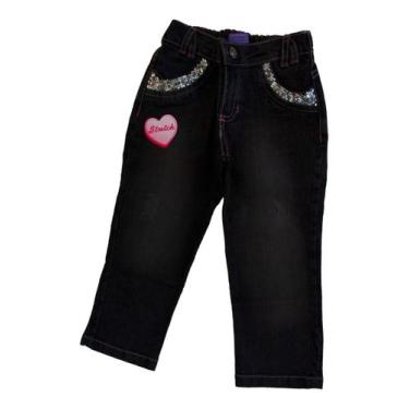 Imagem de Calça Jeans Infantil Menino Menina - anjo da mamãe, Rosa, 4
