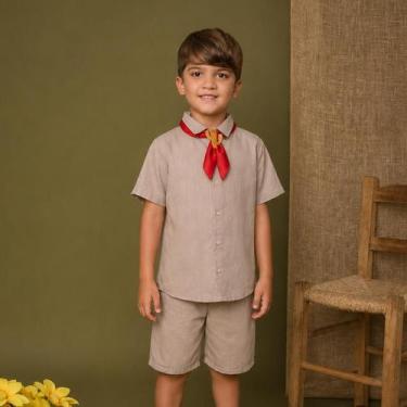 Imagem de Conjunto Meninos Festa Junina Cangaceiro Lampião com Lenço Douvelin Ta