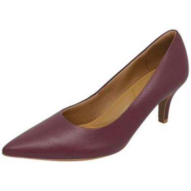 Imagem de Scarpin Feminino Salto Médio Bico Fino Confortavel Usaflex, Rebu, 38