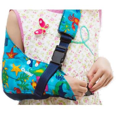 Imagem de Tipoia Imobilizadora Infantil Chantal Estofada Dupla para Membro Superior Uso Bilateral Tamanho 1 24-27cm