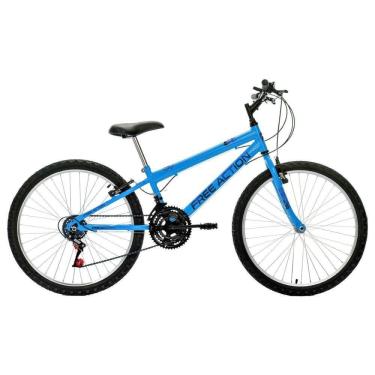 Imagem de Bicicleta Eden Mountain Bike Aro 24 Quadro Aço 18 Marchas Azul Capri Free Action