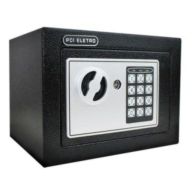 Imagem de Cofre pequeno ideal para fixação - abertura com chave ou senha - 6 lit