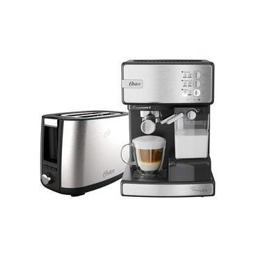 Imagem de Kit Cafeteira Espresso Nova Primalatte e Torradeira Inox 110V BVSTEM6603SS Oster