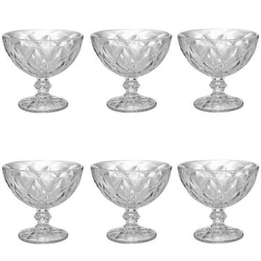 Imagem de Taças De Vidro Para Sobremesa 6 Peças 250 Ml Diamonds Lyor