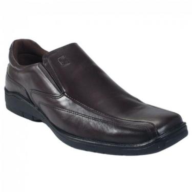 Imagem de Sapato Casual Sândalo Couro Pelica 437019, Cafe, 42