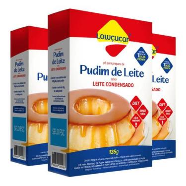 Imagem de Kit 3 Pudim Leite Condensado Zero Açúcar Diet Lowçucar 100G Calda 35G
