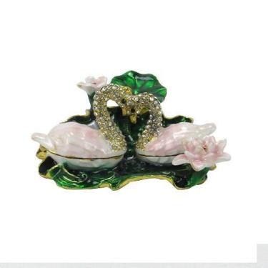 Imagem de Porta Joia Zamac Cisne Organizador de Joias - 8X9X4CM Porta - Prime Ho