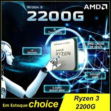 Imagem de Processador AMD Ryzen 3 2200G 3.5 GHz Quad-Core Quad-Thread Soquete AM
