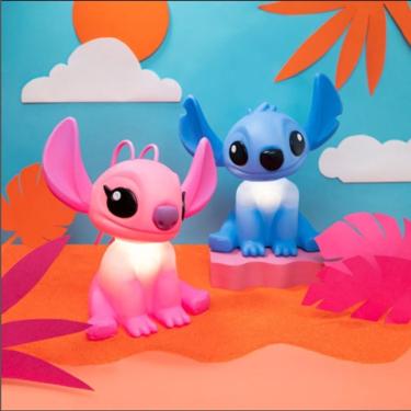 Imagem de Kit Luminárias Ohana com Iluminação Aconchegante e Design Disney Stitch e Angel Bivolt