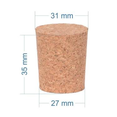 Imagem de Rolha de Cortiça 35 x 31 x 27 Cônica Pacote 10 Unidades - Corticeira P