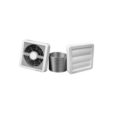 Imagem de Exaustor Mini Bivolt Classic C Renovador de Ar com Kit de Instalação Branco Ventokit 125MM 8M2