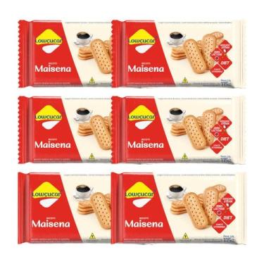 Imagem de Kit 6 Unid. Biscoito Maisena Lowçucar Zero Adição de Açúcares 115g