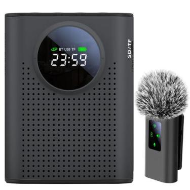 Imagem de Amplificador de voz ZERFUN Microfone sem fio recarregável preto