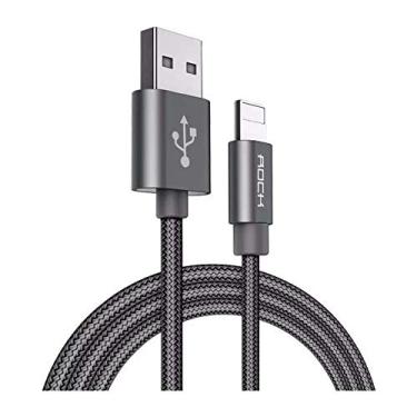 Imagem de Cabo Para iPhone 180cm, Rock, (entrada Ligthning) 3.1a - Cinza