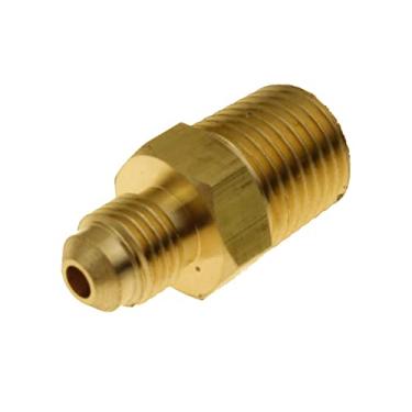 Imagem de 3pcs 1/8 '1/4' 3/16 '5/16' 3/8 'Tubo OD x 1/8' 1/4 '3/8' NPT Latão SAE Flare Fitting Macho Conector Adaptador de mamilo 45 graus Flare, Tamanho C