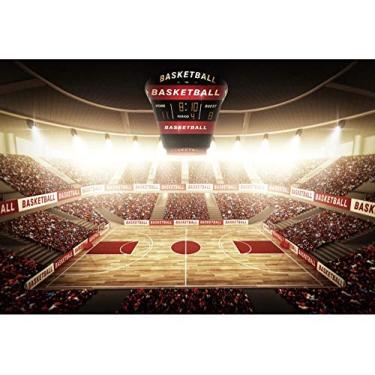 Imagem de Yeele 2,4 x 1,8 m de fundo quadra de basquete esportes basquete jogo festa fotografia fundo fãs de basquete YouTube interior sala de estar papel de parede foto estúdio adereços