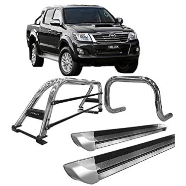 Imagem de Kit quebra mato+Estribo Perso+Sant Antonio DUPLO Hilux CROMO