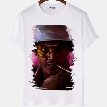 Imagem de Camiseta masculina Medo e Delírio Filme Johnny Depp Camisa Blusa Branca Estampada