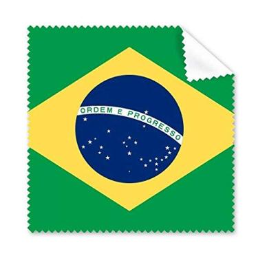 Imagem de Pano de limpeza de tela de telefone com bandeira nacional do Brasil, América do Sul 5 peças