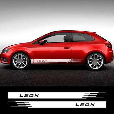 Imagem de MVMTVT 2 peças para Seat Leon MK3 MK2 Carro Porta Lateral Vinil Adesivos Auto Sport Decalques DIY Decoração DIY Estilo DIY Acessórios para Ajuste de Carro DIY