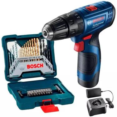 Imagem de Parafusadeira e Furadeira 12V com Impacto GSB 120-LI + Estojo 34 Peças X-Line Titânio BOSCH