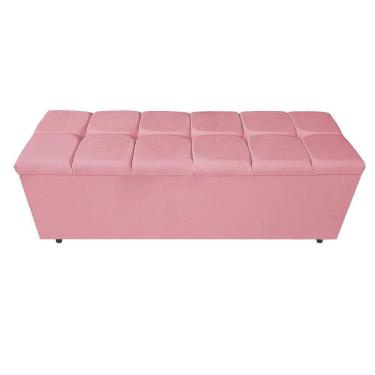 Imagem de Calçadeira Estofada Manchester 160 Cm Queen Size Suede Rosa