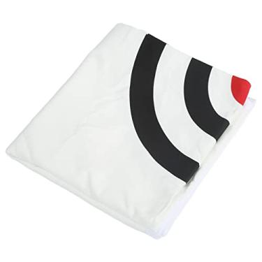 Imagem de Pano de treino de golfe, branco de fácil instalação, design de quatro furos, resistência ao impacto, pano de alvo de golfe para softball