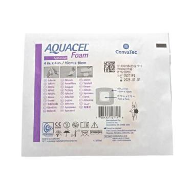 Imagem de Curativo Aquacel Foam Com Adesivo 10 X 10 Cm (Und) 420680 - Convatec