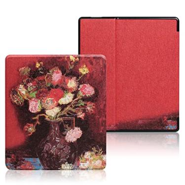 Imagem de Capa pintada de 7" para Kindle Oasis (10ª geração, lançado em 2019 e 9ª geração, lançado em 2017) Capa fina à prova d'água com função despertar/hibernação automática