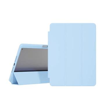 Imagem de ZiEuooo Capa protetora de silicone transparente simples leve fina para tablet Samsung Galaxy A7 Lite A8 S6 Lite S7 Plus FE S8 Plus Ultra (S7 T870 T875, azul)