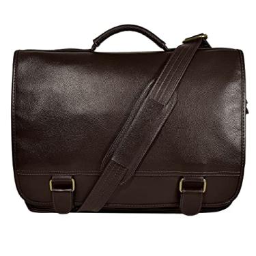 Imagem de Bolsa Pasta Executiva De Couro Le Voyage Notebook Documentos Cor:Marrom